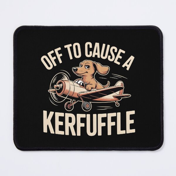 Item preview, Off to Cause A Kerfuffle Dachshund - This funny design is perfect for dachshund lovers and dog fans who adore playful humor, mischievous personalities, and charming canine character. designed and sold by ZyziowskyArt.