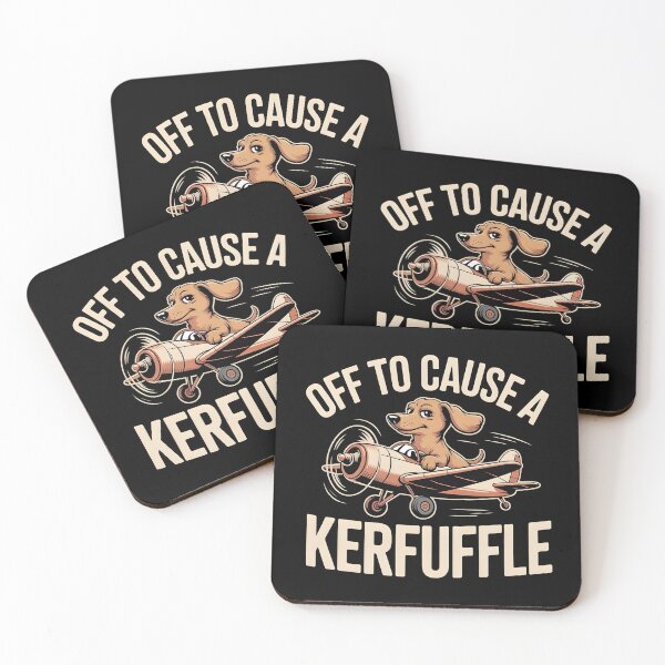 Item preview, Off to Cause A Kerfuffle Dachshund - This funny design is perfect for dachshund lovers and dog fans who adore playful humor, mischievous personalities, and charming canine character. designed and sold by ZyziowskyArt.