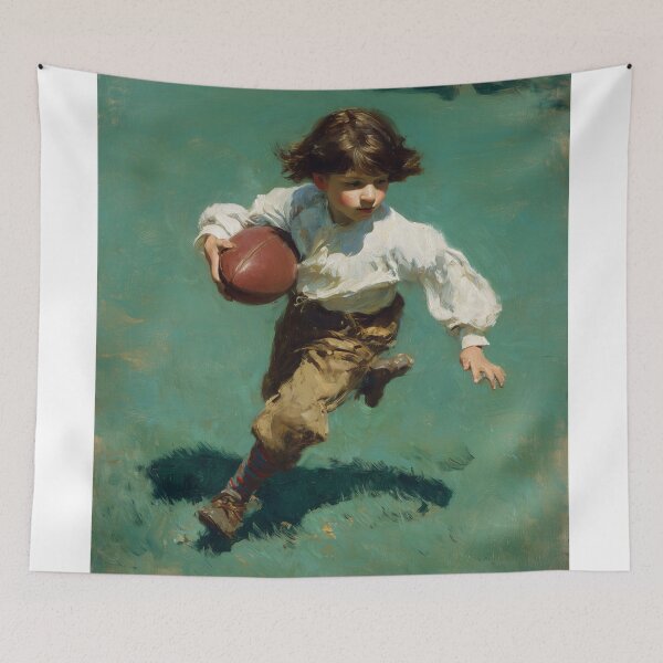 Item preview, Boy Running with Football designed and sold by lautir.