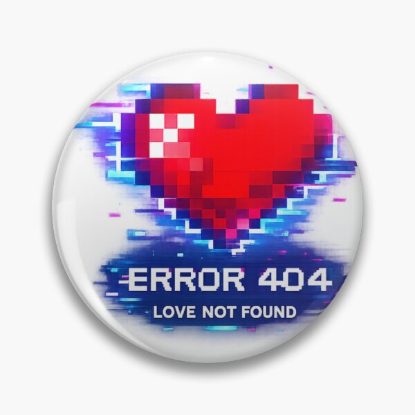 Item preview, Error 404: Love Not Found – Pixel Heart Glitch Design designed and sold by B-M-Store.