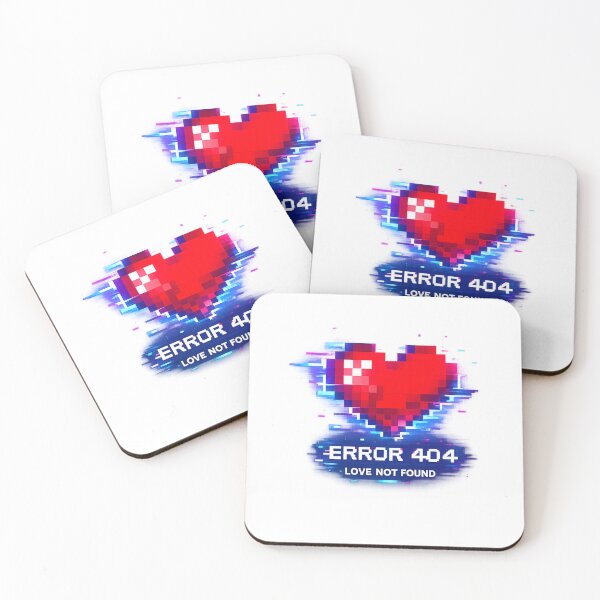 Item preview, Error 404: Love Not Found – Pixel Heart Glitch Design designed and sold by B-M-Store.
