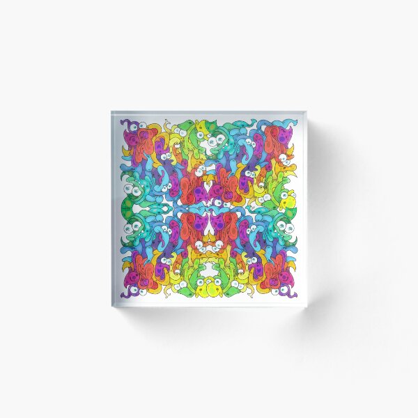 Aperçu de l'œuvre Créature n° 61b - Mélange symétrique de créatures marines gélatineuses créée et vendue par liquid-print.
