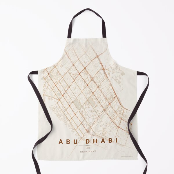 Item preview, Abu Dhabi Vintage Map Poster Beige designed and sold by benarik.