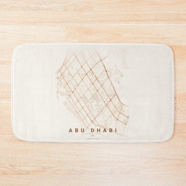 Item preview, Abu Dhabi Vintage Map Poster Beige designed and sold by benarik.