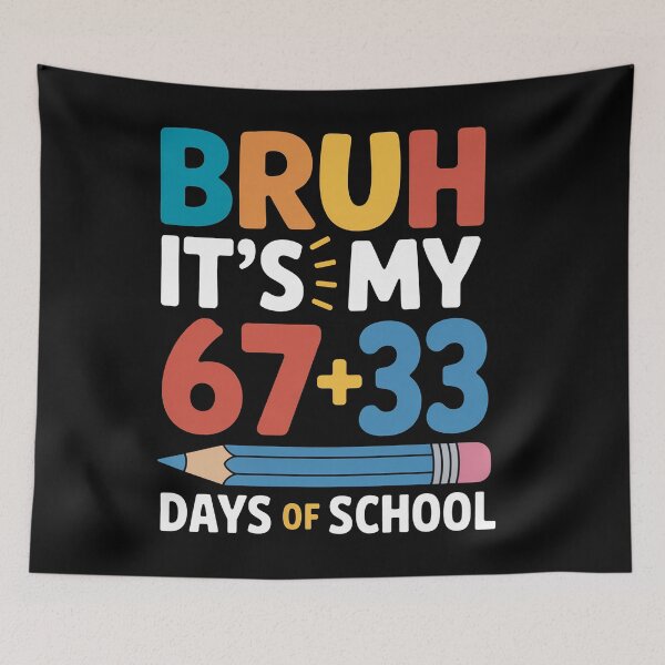 Item preview, Bruh It’s My 67+33 Days of School, Funny 100th Day of School Meme Humor designed and sold by NewaveBoutique.