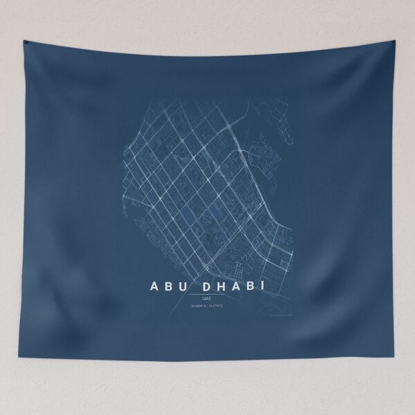 Item preview, Abu Dhabi Blueprint Technical Map Art designed and sold by benarik.