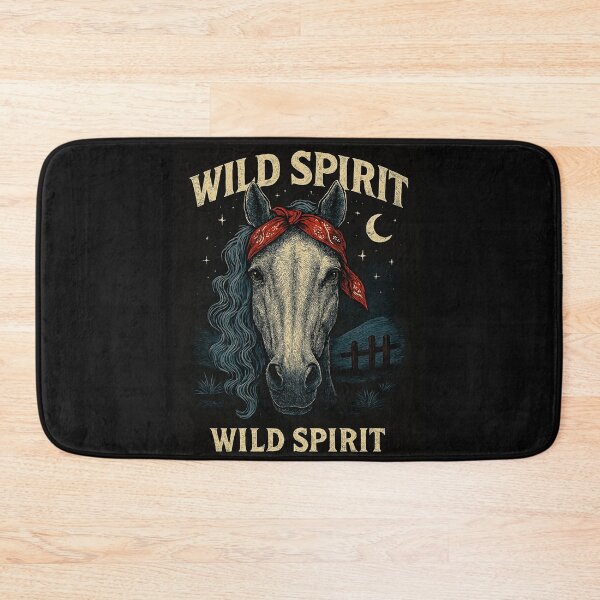 Item preview, Wild Spirit Horse – Red Bandana Western Animal Art on Black designed and sold by Youpiworld.