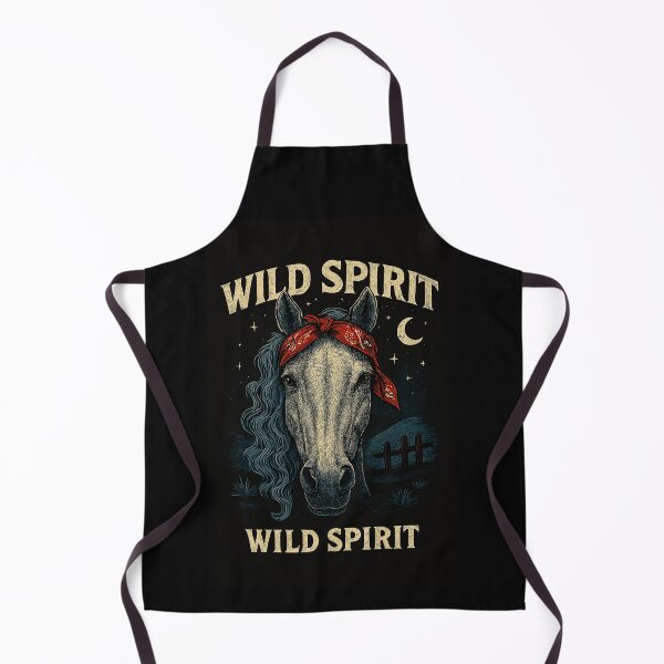 Item preview, Wild Spirit Horse – Red Bandana Western Animal Art on Black designed and sold by Youpiworld.