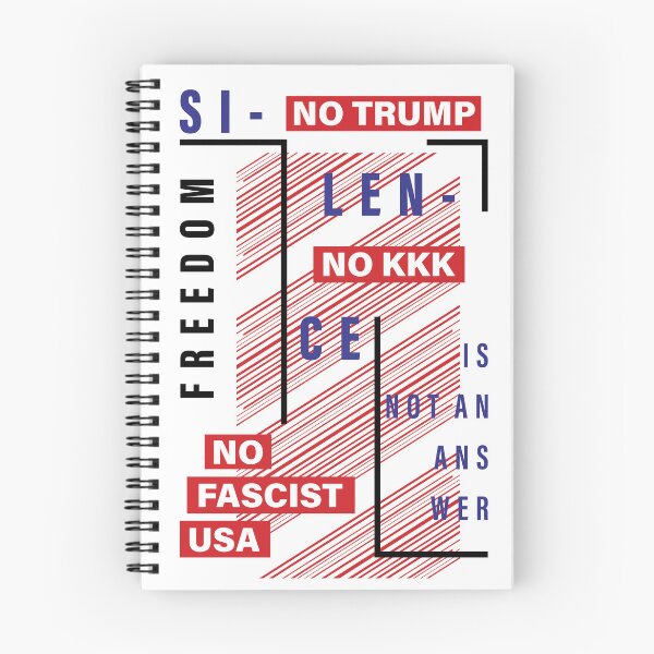 Item preview, No Trump No KKK No Fascist USA, Anti-racism ideologies Quote -blk designed and sold by Hurriyyatee.