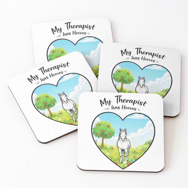 Item preview, My Therapist Has Hooves, Horse Lover Heart Illustration designed and sold by HS Studio.