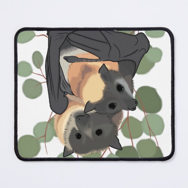 Item preview, Bat mum and pup + leaves designed and sold by WildAussieBytes.