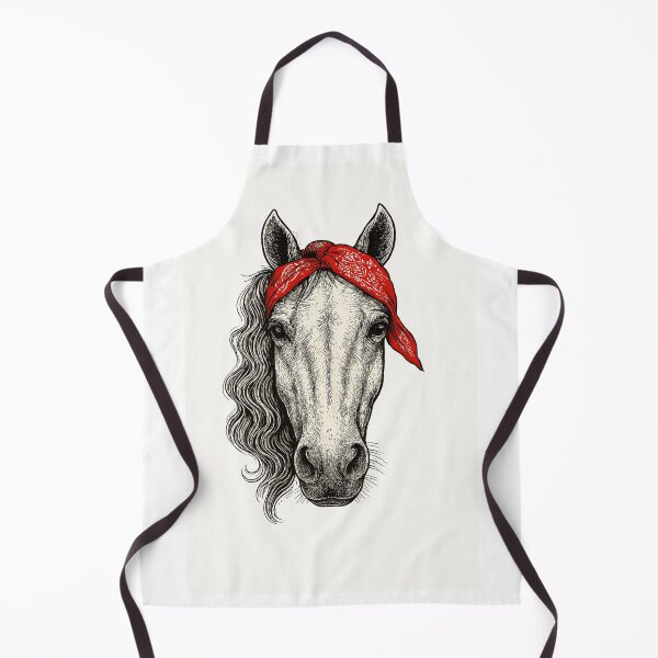Item preview, Wild Spirit Horse – Western Bandana Animal Art on White designed and sold by Youpiworld.
