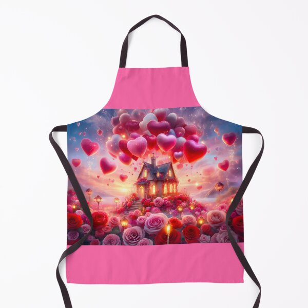 Item preview, Enchanted Valentine House in The Rose field no.3 designed and sold by DreamagineArtDesign.