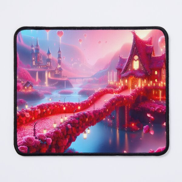 Item preview, Enchanted Rose Bridge Valentine House no.2 designed and sold by DreamagineArtDesign.