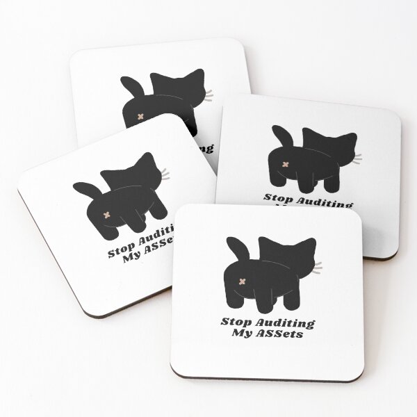 Item preview, Stop Auditing My Assets – Funny Black Cat Butt Illustration designed and sold by JEVANStudio.