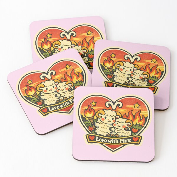 Item preview, Aries Valentine Zodiac Love - Cute Vintage Sticker Art designed and sold by TaiyoDigital36.