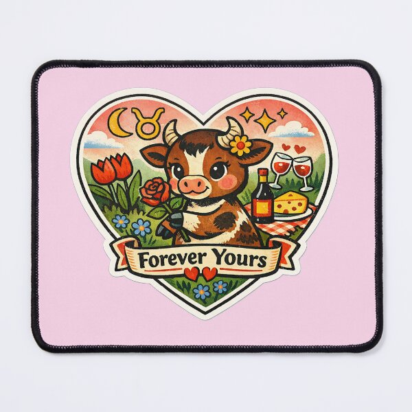 Item preview, Taurus Valentine Zodiac Love - Cute Vintage Sticker Art designed and sold by TaiyoDigital36.