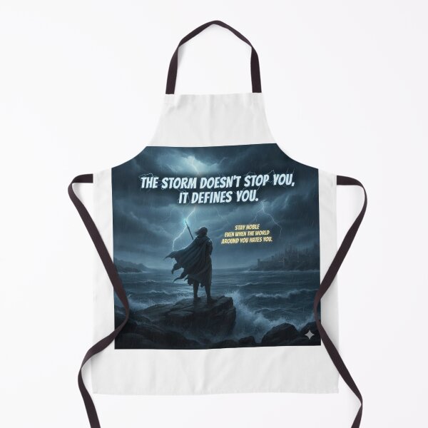 Item preview, The Storm Defines You Stoic Warrior - Epic Fantasy Quote designed and sold by Scro-Ciob-Shop.