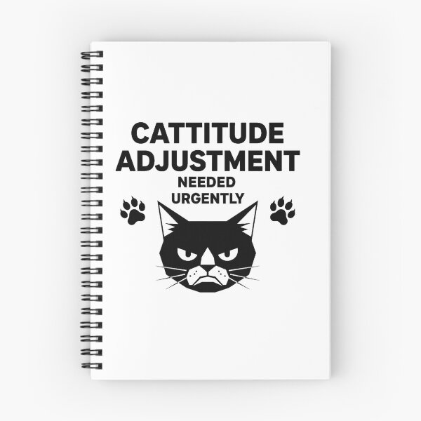 Item preview, Cattitude Adjustment Needed - Funny Grumpy Cat Design designed and sold by Merchifyme2000.