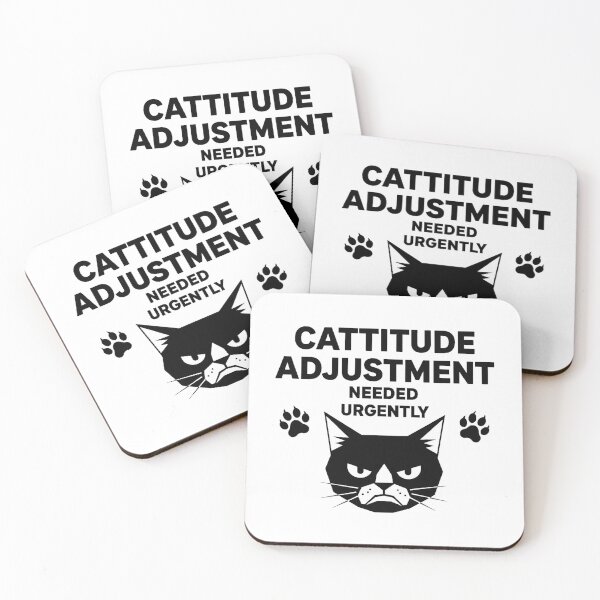Item preview, Cattitude Adjustment Needed - Funny Grumpy Cat Design designed and sold by Merchifyme2000.