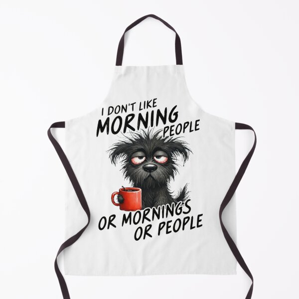 Item preview, I Don't Like Morning People | Funny Anti-Social Coffee Dog Art designed and sold by designsdetour.