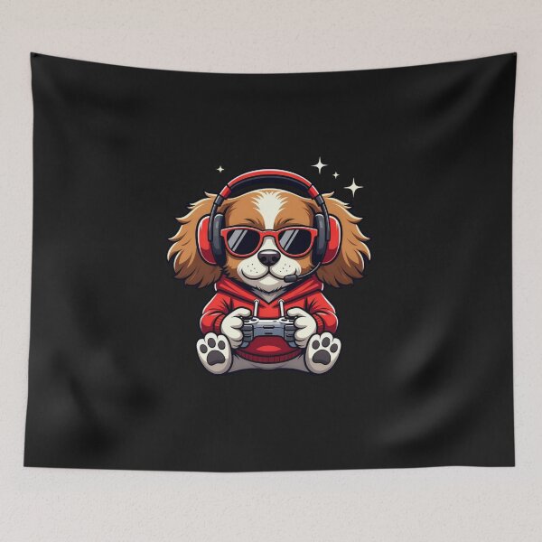 Item preview, Gamer Cavalier King Charles Spaniel Video Game Enthusiast designed and sold by GrumpySableye.