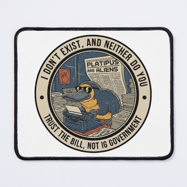 Item preview, I Don't Exist Platypus Alien Conspiracy – Funny Existential 90s Vintage Graphic designed and sold by FakeJoo.