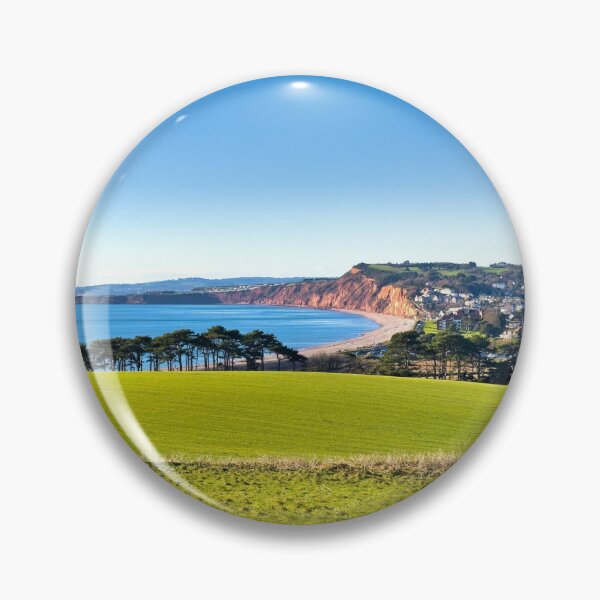Item preview, Budleigh Salterton Devon – Coastal Town & Beach Photography from the Hills | English Seaside Landscape designed and sold by leonwoods.