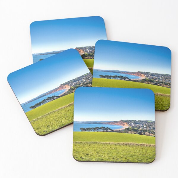 Item preview, Budleigh Salterton Devon – Coastal Town & Beach Photography from the Hills | English Seaside Landscape designed and sold by leonwoods.