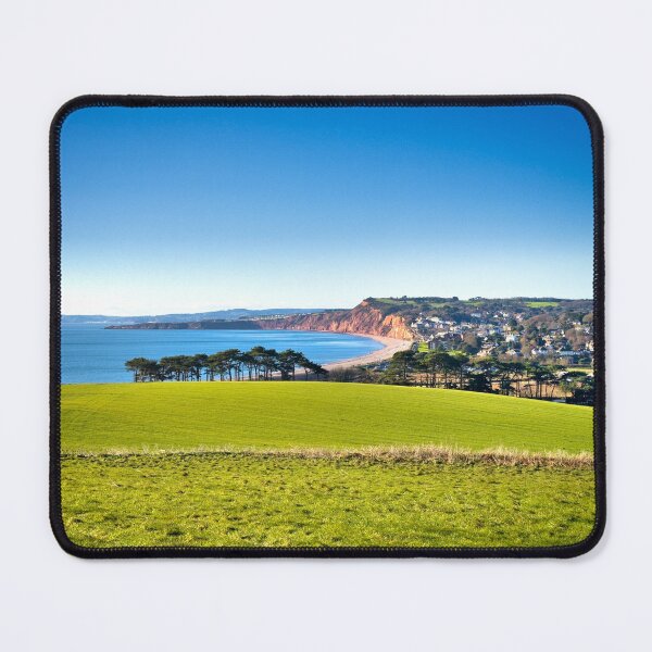 Item preview, Budleigh Salterton Devon – Coastal Town & Beach Photography from the Hills | English Seaside Landscape designed and sold by leonwoods.