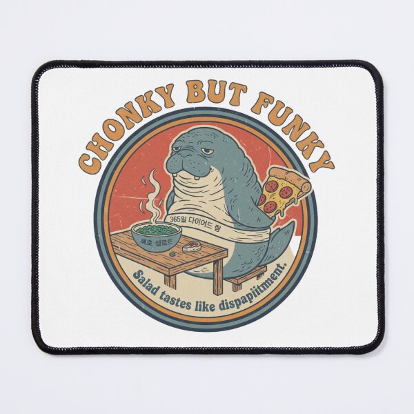 Item preview, Chonky But Funky Seal – Funny Diet Pizza Lover 90s Vintage Graphic designed and sold by FakeJoo.