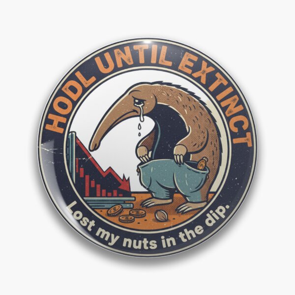 Item preview, Hodl Until Extinct Anteater – Funny Crypto Stock Market Crash 90s Vintage Graphic designed and sold by FakeJoo.