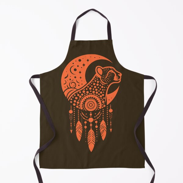 Item preview, Orange Tribal Leopard Dreamcatcher - Fire Moon Boho Native American Cat Art designed and sold by JoseFrancese.
