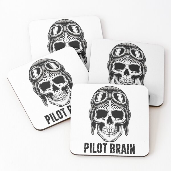 Item preview, Airplane Pilot Skull Aviation - Aircraft Aviator Pilot Brain designed and sold by TheRetroStyle.