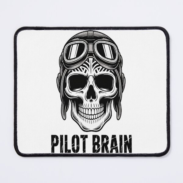 Item preview, Airplane Pilot Skull Aviation - Aircraft Aviator Pilot Brain designed and sold by TheRetroStyle.