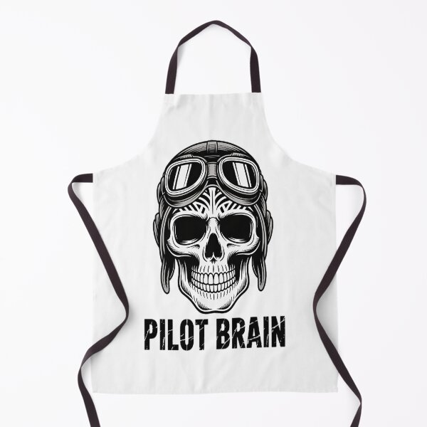 Item preview, Airplane Pilot Skull Aviation - Aircraft Aviator Pilot Brain designed and sold by TheRetroStyle.