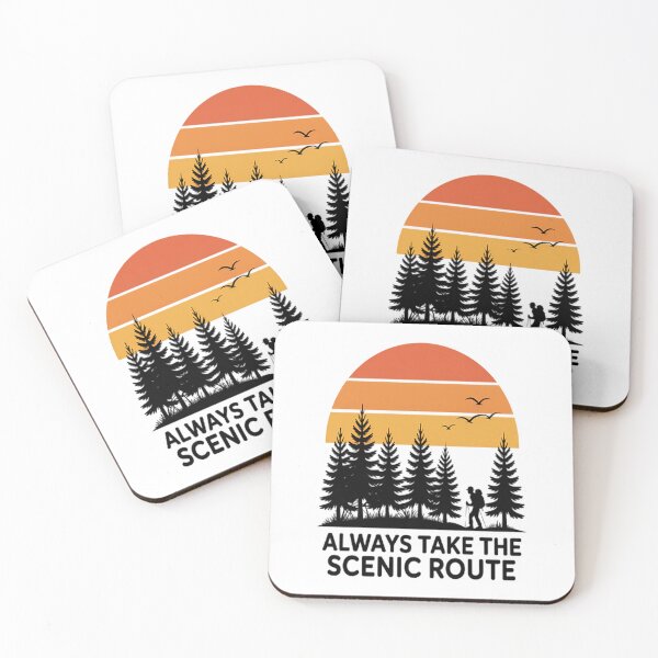 Item preview, Always Take The Scenic Route, Back Packing Walking Hiking designed and sold by TheRetroStyle.