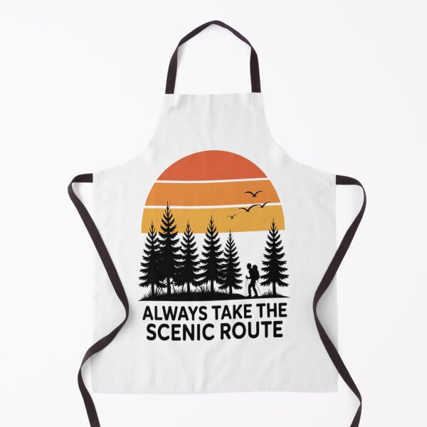 Item preview, Always Take The Scenic Route, Back Packing Walking Hiking designed and sold by TheRetroStyle.