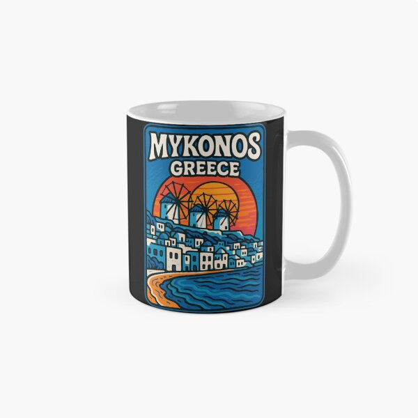 Item preview, Mykonos Greece Retro Travel designed and sold by TomFrontierArt.