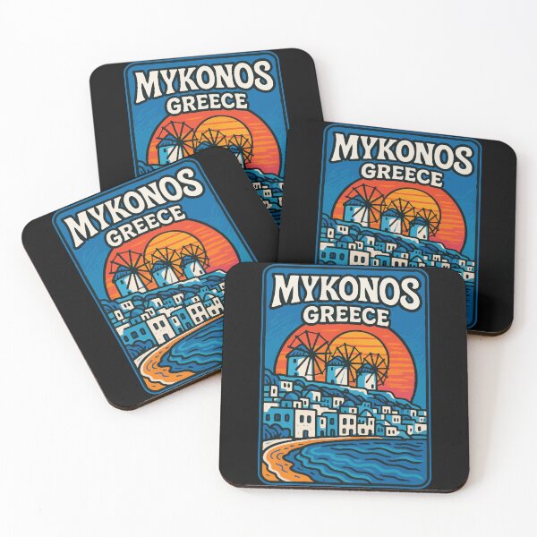 Item preview, Mykonos Greece Retro Travel designed and sold by TomFrontierArt.