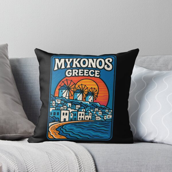 Item preview, Mykonos Greece Retro Travel designed and sold by TomFrontierArt.