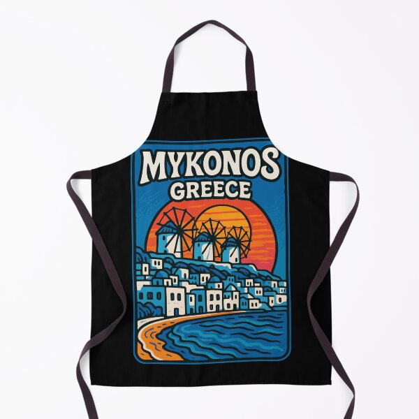 Item preview, Mykonos Greece Retro Travel designed and sold by TomFrontierArt.