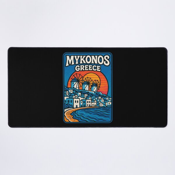 Item preview, Mykonos Greece Retro Travel designed and sold by TomFrontierArt.