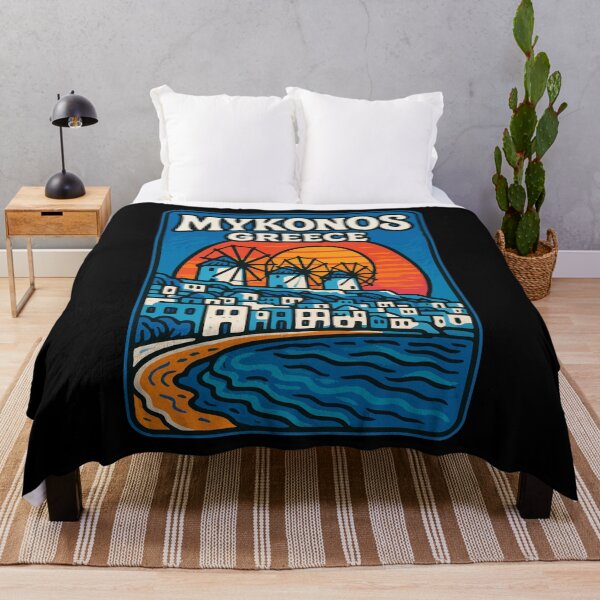 Item preview, Mykonos Greece Retro Travel designed and sold by TomFrontierArt.