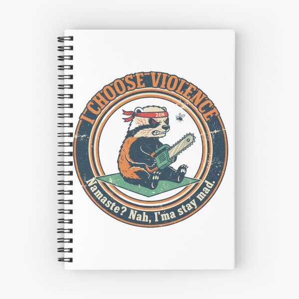 Item preview, I Choose Violence Honey Badger – Funny Meditation Yoga Revenge 90s Vintage Graphic designed and sold by FakeJoo.