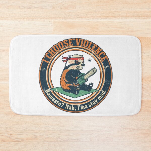 Item preview, I Choose Violence Honey Badger – Funny Meditation Yoga Revenge 90s Vintage Graphic designed and sold by FakeJoo.