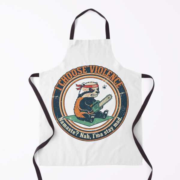 Item preview, I Choose Violence Honey Badger – Funny Meditation Yoga Revenge 90s Vintage Graphic designed and sold by FakeJoo.
