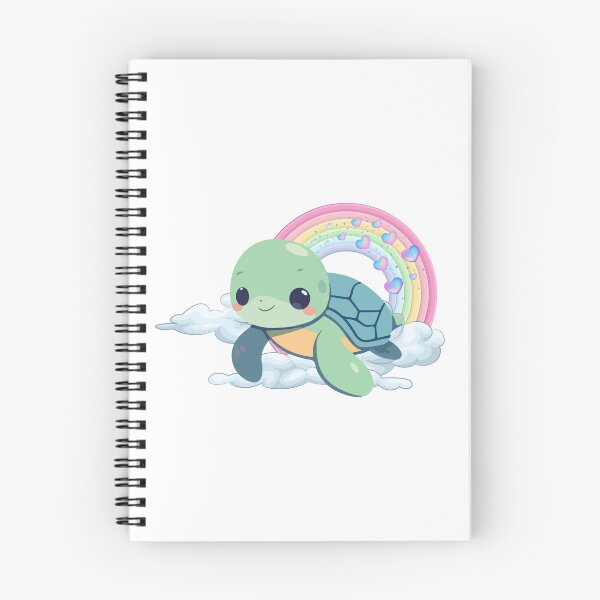 Item preview, Happy Sea Turtle - Cute Green Turtle Swimming with Rainbow and Hearts designed and sold by Love3Happy.