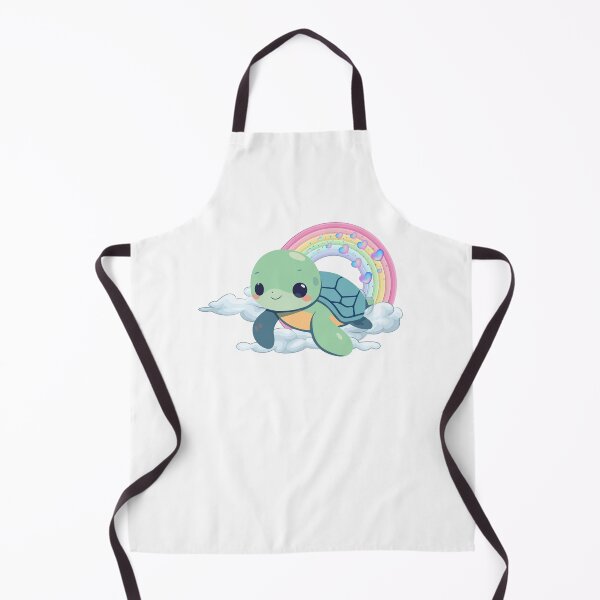 Item preview, Happy Sea Turtle - Cute Green Turtle Swimming with Rainbow and Hearts designed and sold by Love3Happy.