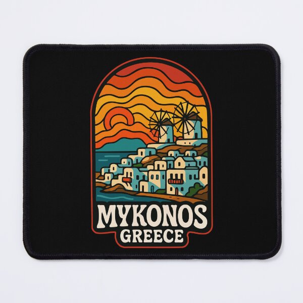 Item preview, Mykonos Greece Trippy Art designed and sold by TomFrontierArt.